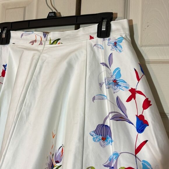 Vintage Petrune of Ithaca White Floral Circle Skirt New With Tags Large L Rare - Picture 10 of 16